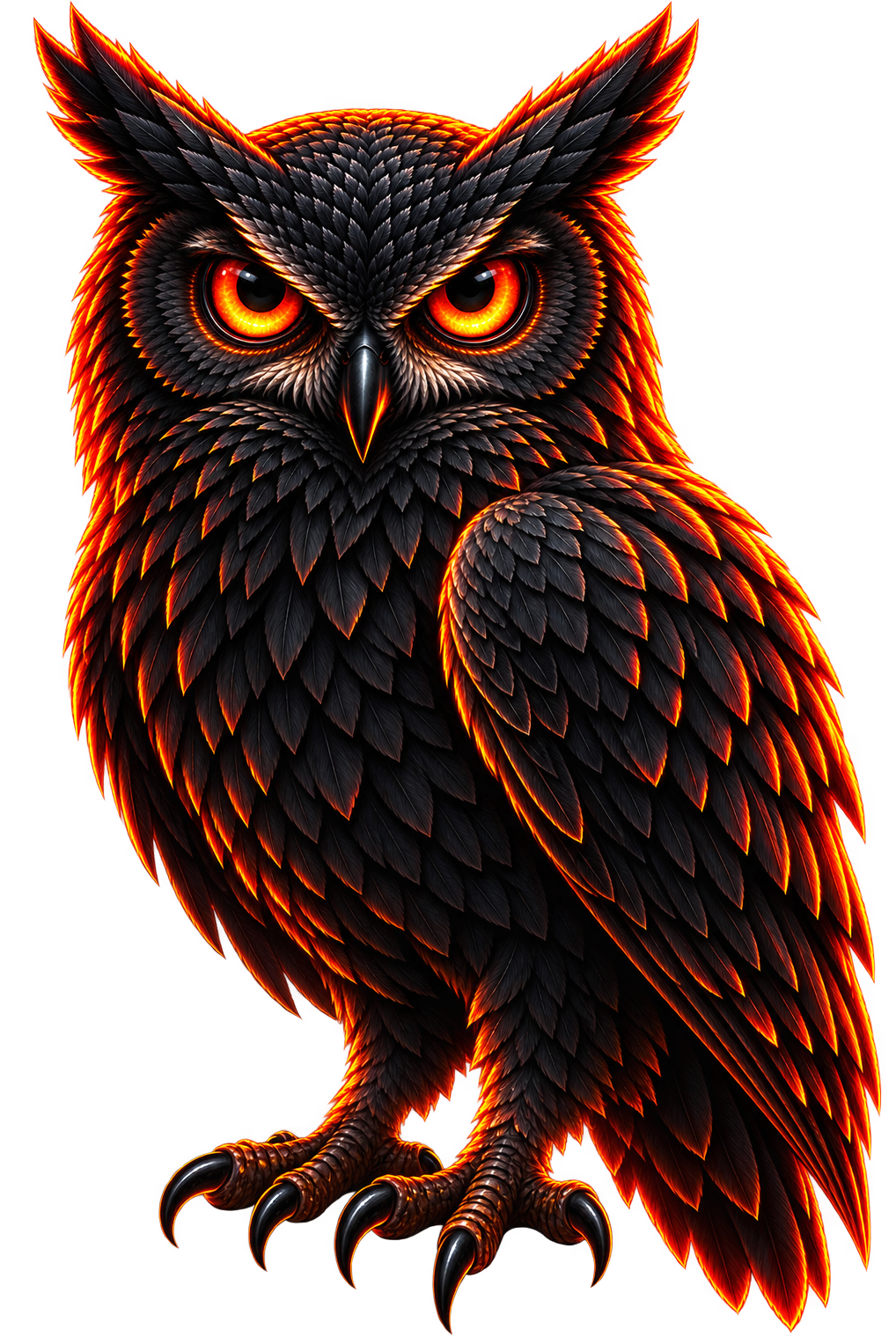 Ramakrishnan — fiery amber-eyed owl